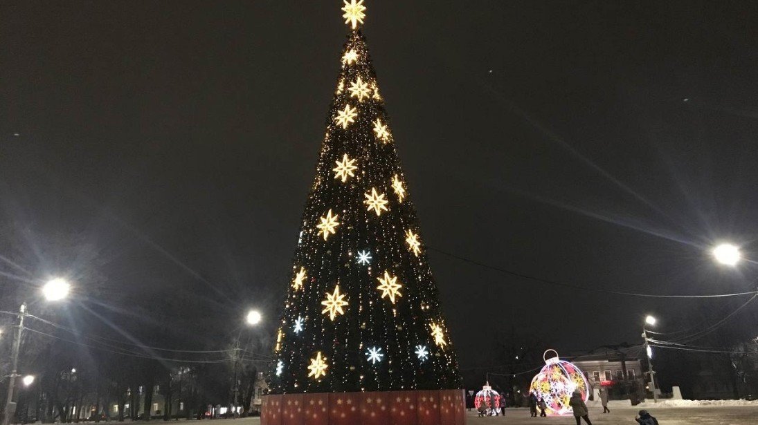 Главную новогоднюю ель Вологды зажгли на площади Революции