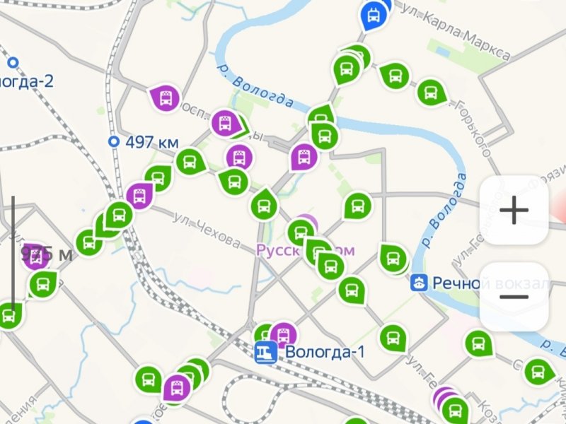 Все городские автобусы Вологды теперь отображены в онлайн-картах