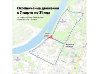 В Вологде с 7 марта на перекрестке улиц Некрасова и Набережной VI Армии ограничат движение